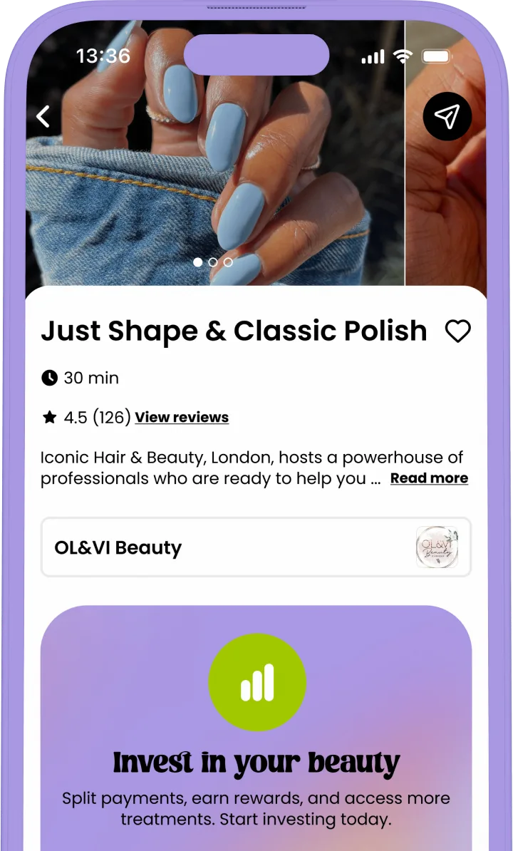 BOP app: service detail with pricing