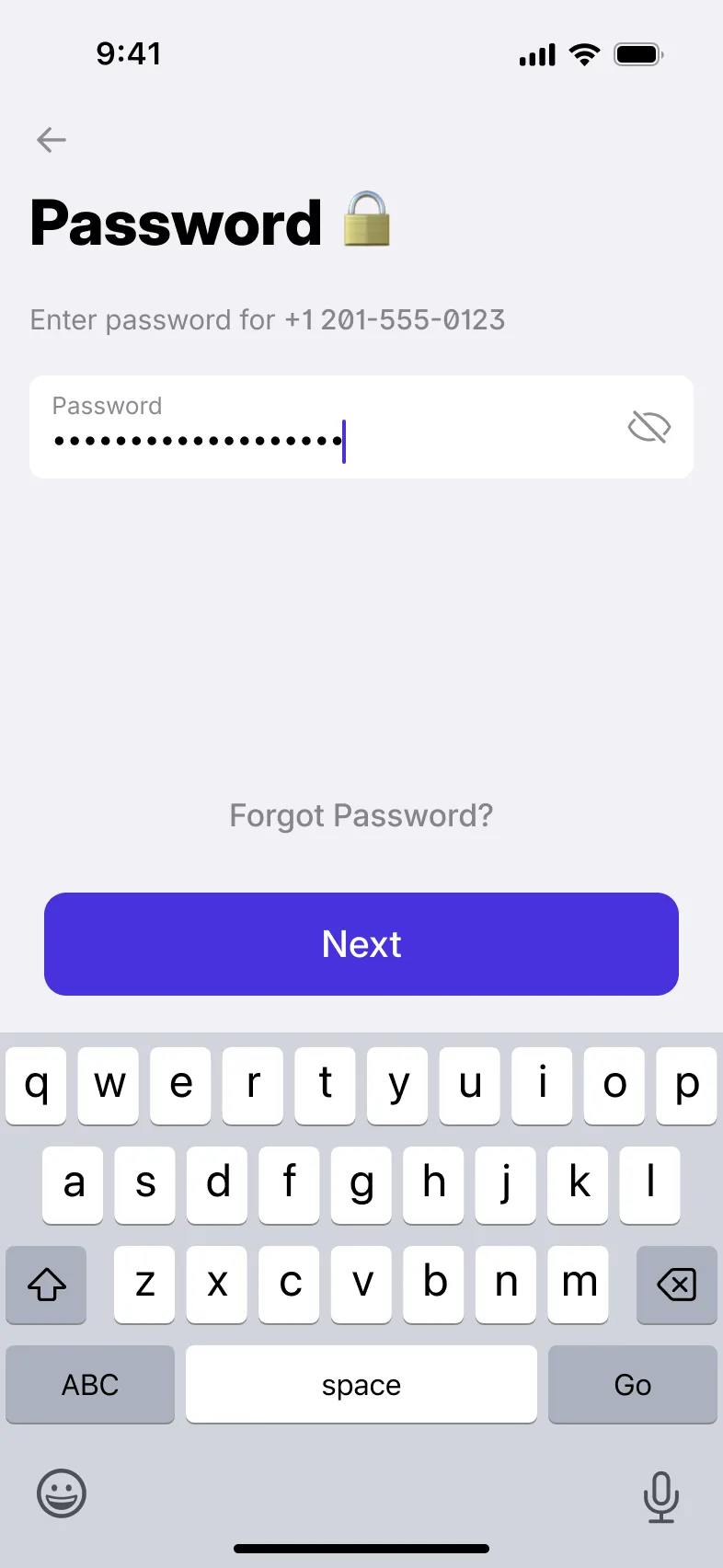 Signing in with a password