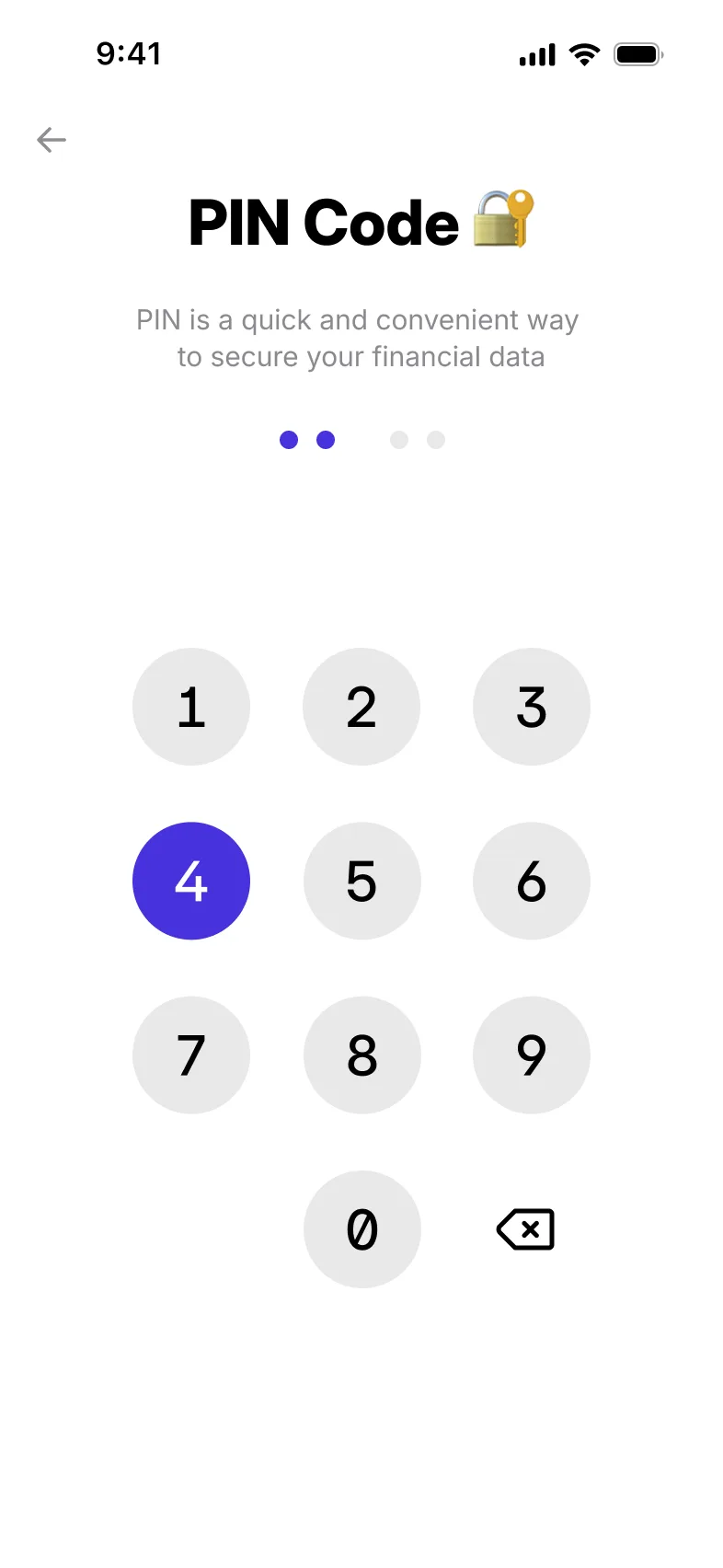 Setting a PIN code