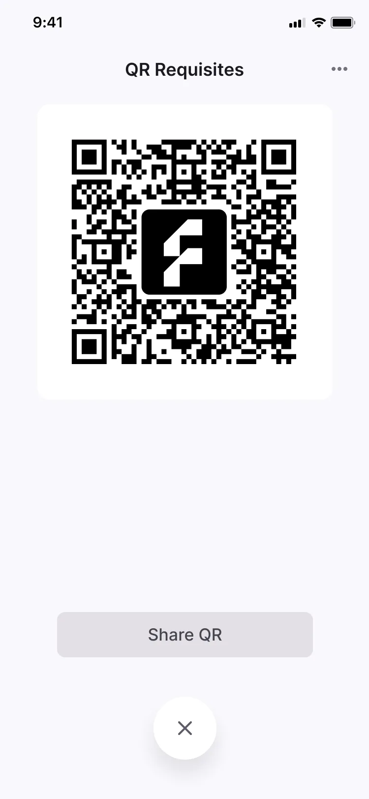 A merchant’s static QR code