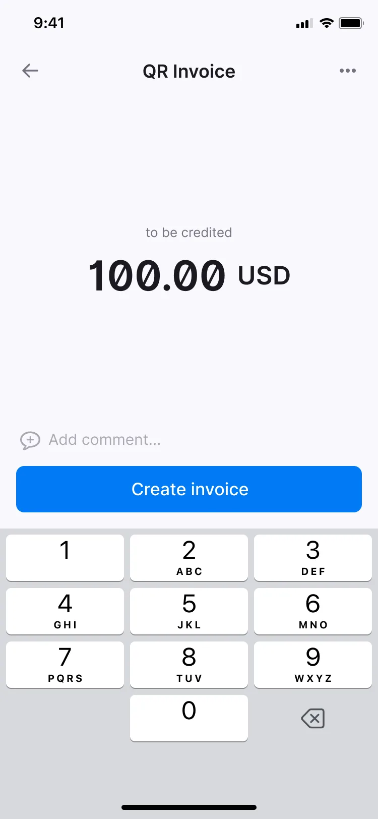Creating a QR invoice for a set amount