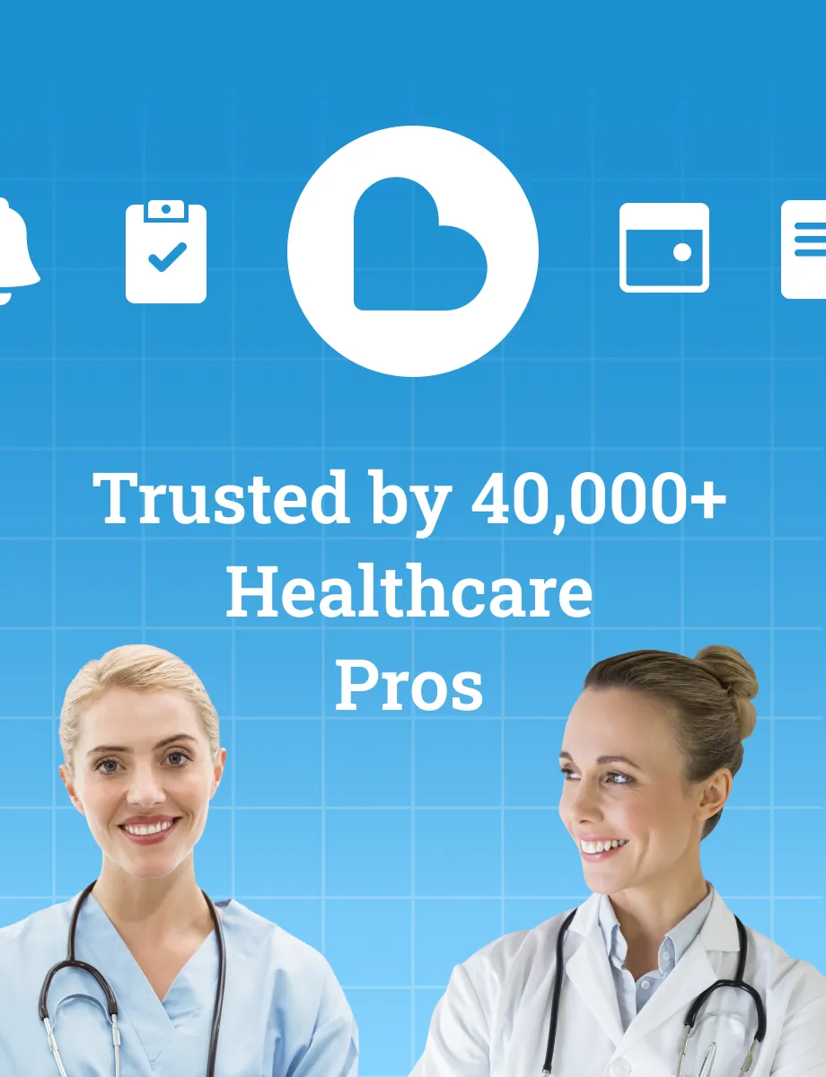 MDM mobile app used by healthcare professionals