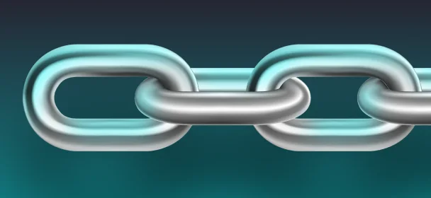 Chain links representing a blockchain network